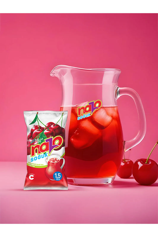 NAZO Getränkepulver Kirsche ohne Zucker 15 Liter