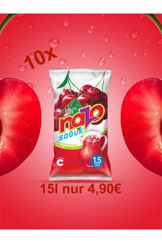 NAZO Getränkepulver Kirsche ohne Zucker 15 Liter